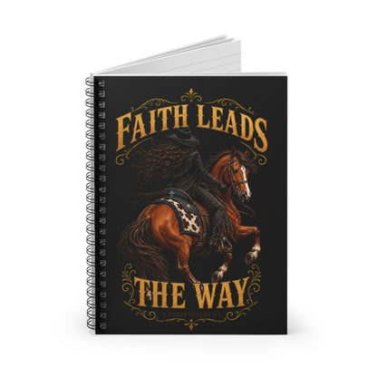 Faith Leads The Way Journal Christian Cowgirl Western Notebook 2 Corinthians 5:7 Equine Horse Lover Journal New Christian Teenage Faith Gift