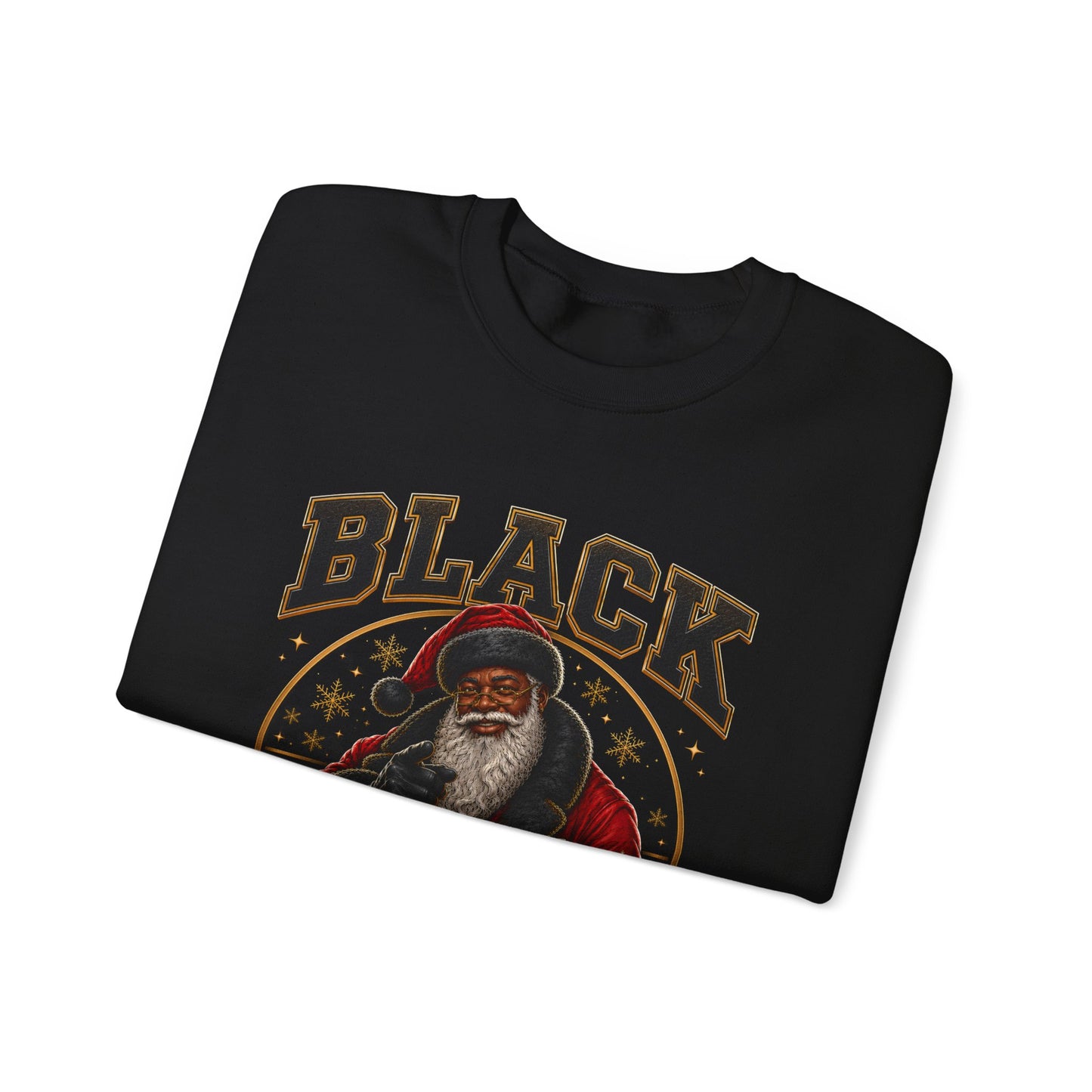 Black Santa's Favorite Sweatshirt – African American Christmas Crewneck, Couple Matching Holiday Sweatshirt Gift
