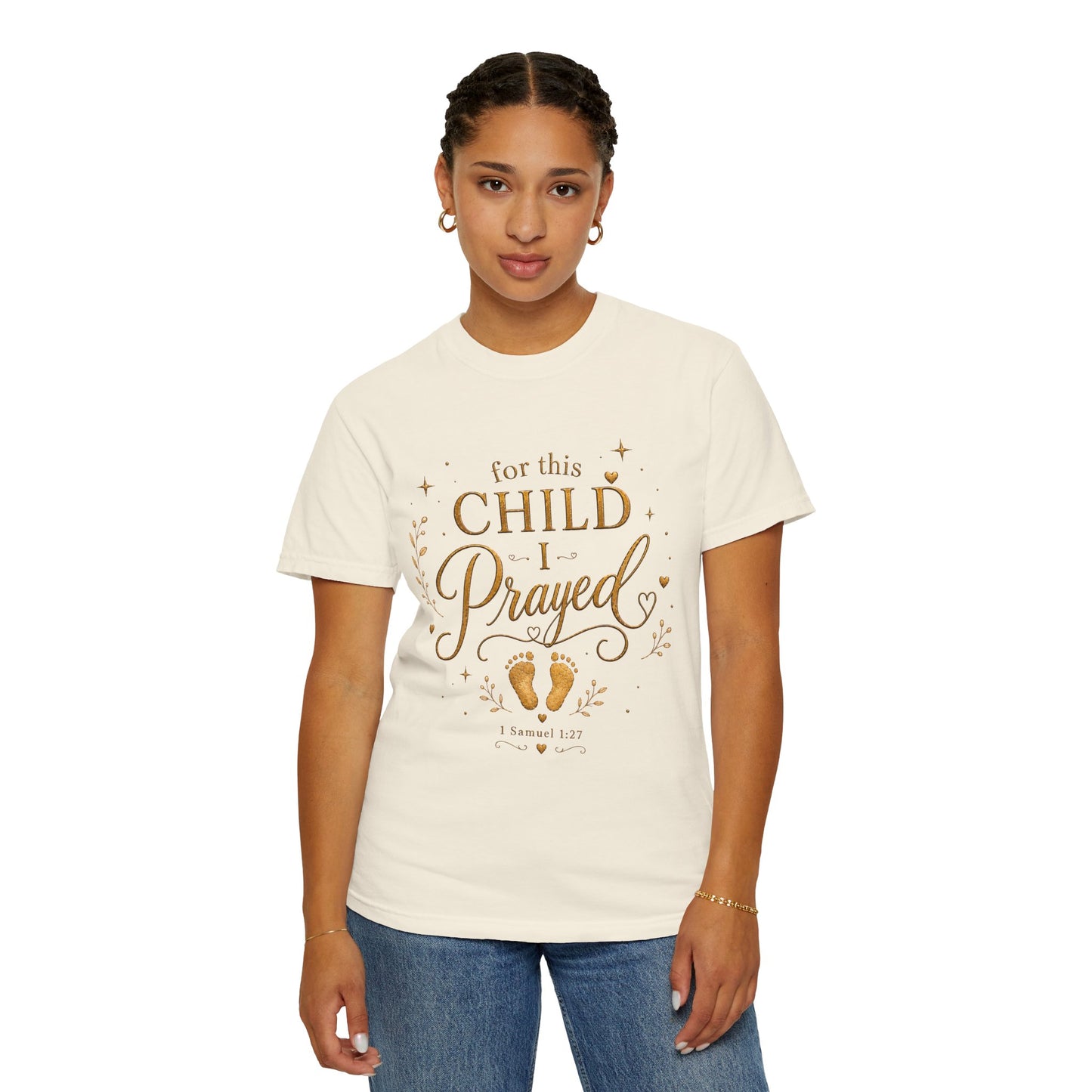 Comfort Colors® For This Child I Prayed Rainbow Baby Gift IVF Pregnancy Shirt Christian Pregnancy T Shirt Gift Baby Announcement Tee