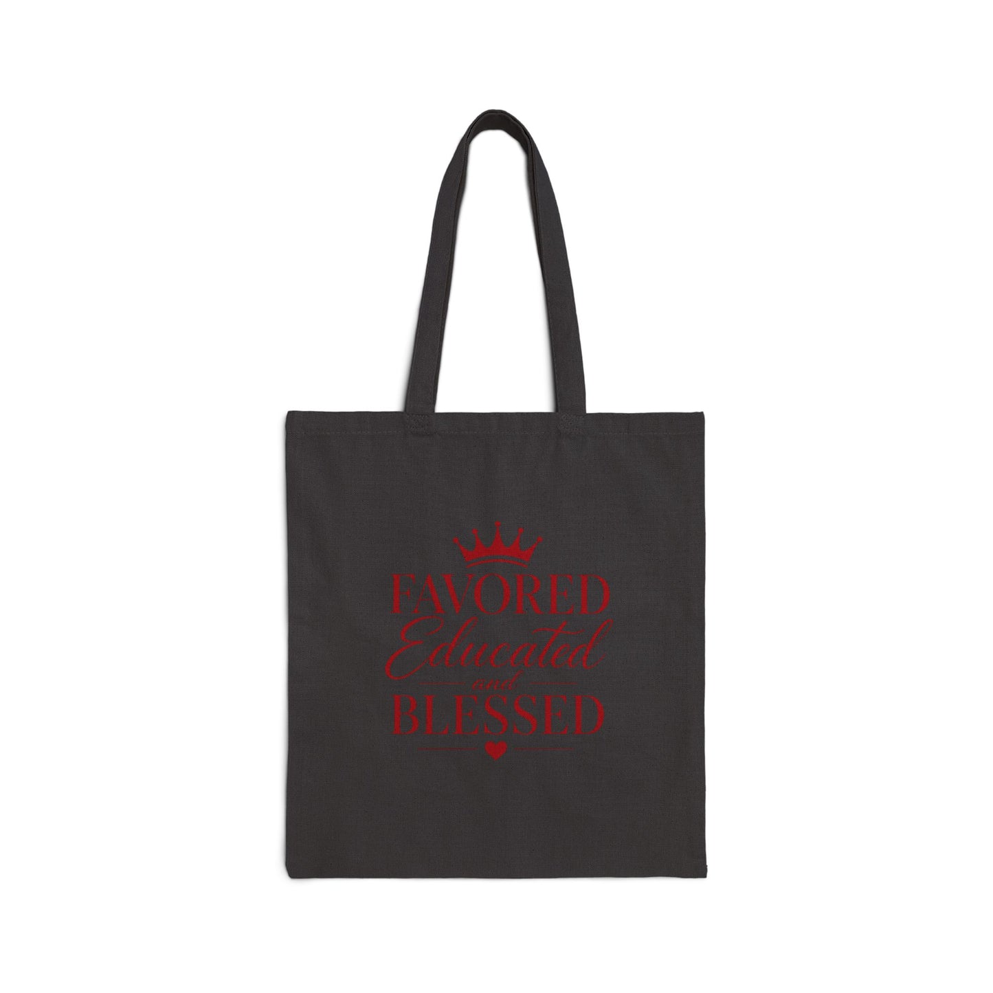 Favored Educated and Blessed Tote — Red White