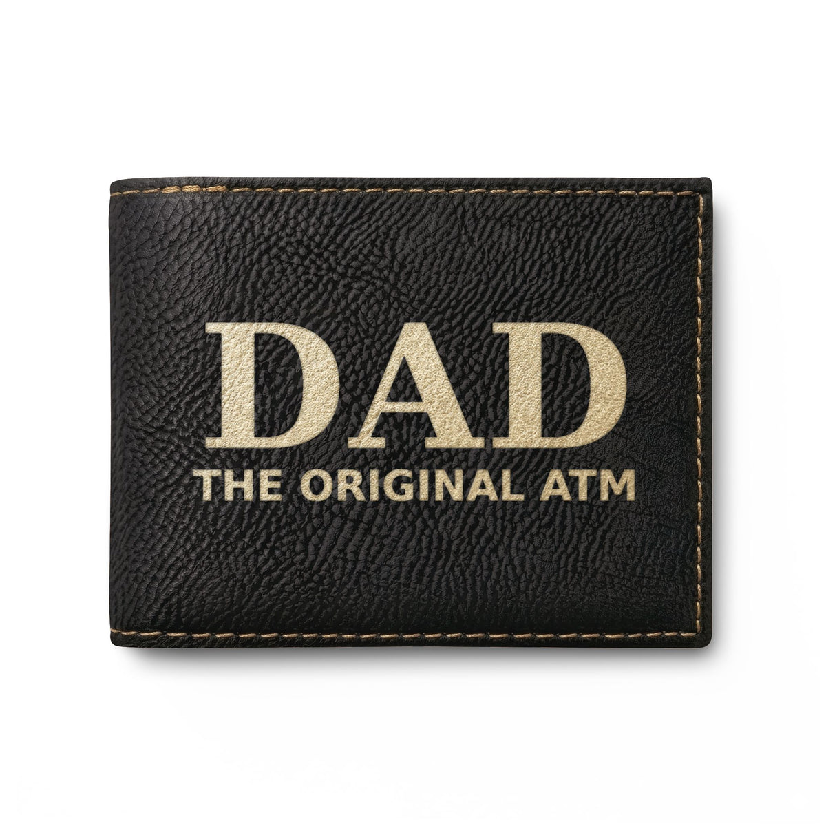 DAD The Original ATM leather bifold wallet, leather dad wallet, Dad Christmas Gift, Fathers Day Gift, Birthday Gift