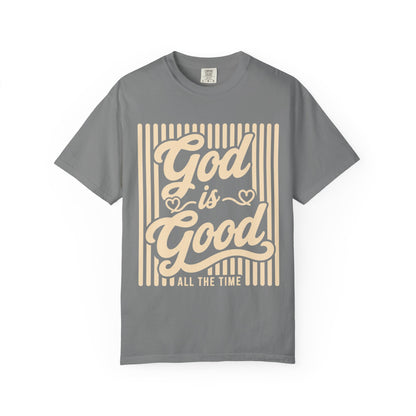 Comfort Colors® Retro God Is Good All The Time Tee, Christian Shirt Teen Girls, Faith Based T-Shirt Women, Youth Group Church Religious Tee