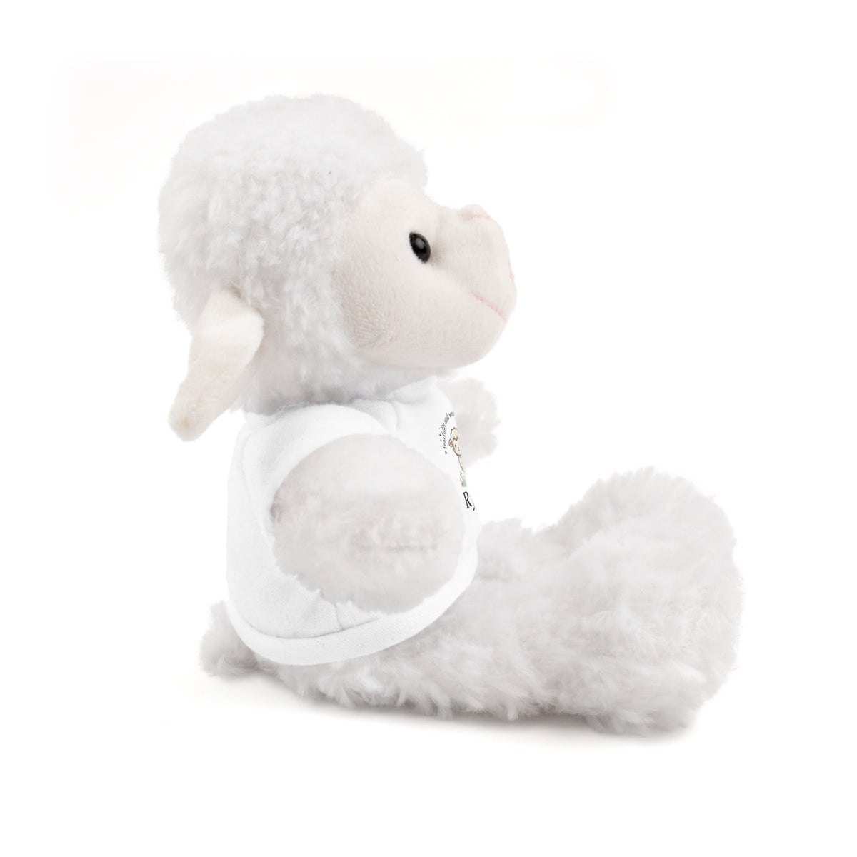 Personalized Lamb Stuffed Animal, Fearfully and Wonderfully Made, Christian Custom Name Plush, Baby Shower, Baptism, Communion Gift