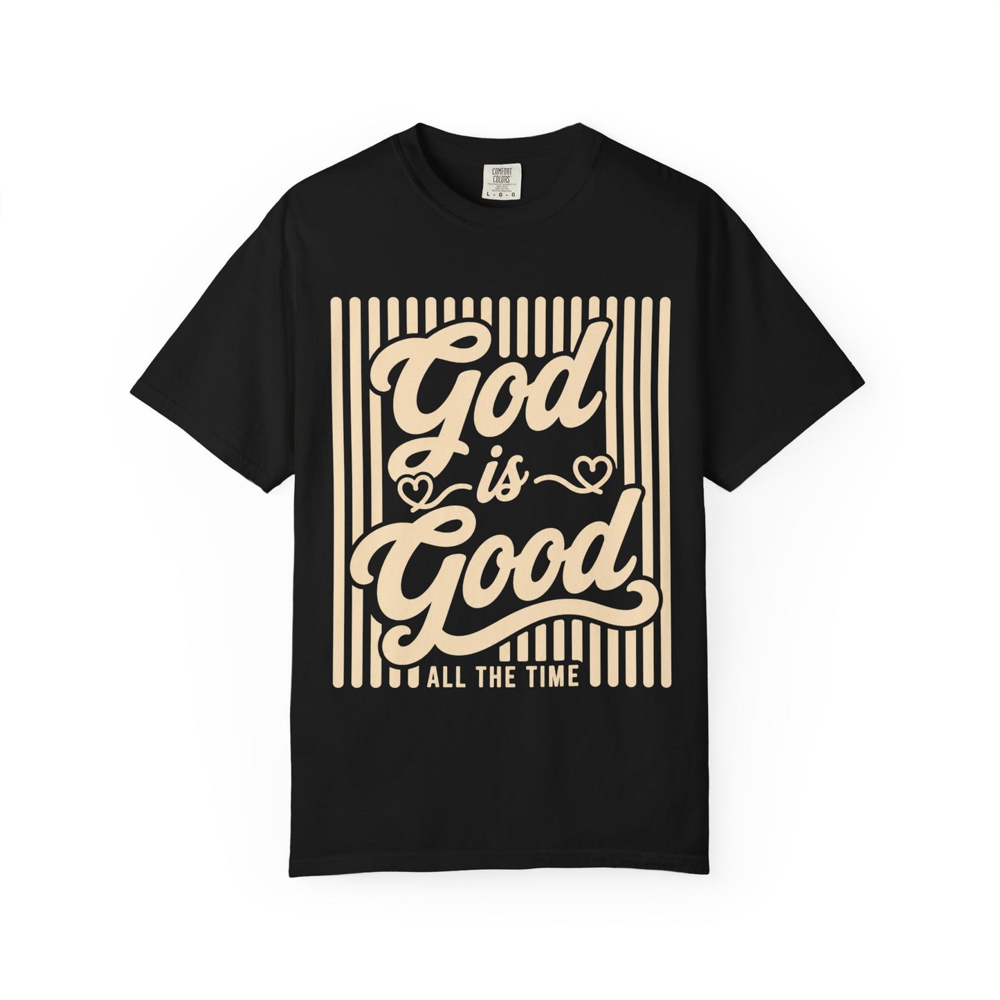 Comfort Colors® Retro God Is Good All The Time Tee, Christian Shirt Teen Girls, Faith Based T-Shirt Women, Youth Group Church Religious Tee
