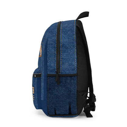 Walking By Faith Tripping Constantly Horse Backpack Denim Print Design Western Cowgirl Faith Bag Lightweight Denim Look Pony Backpack