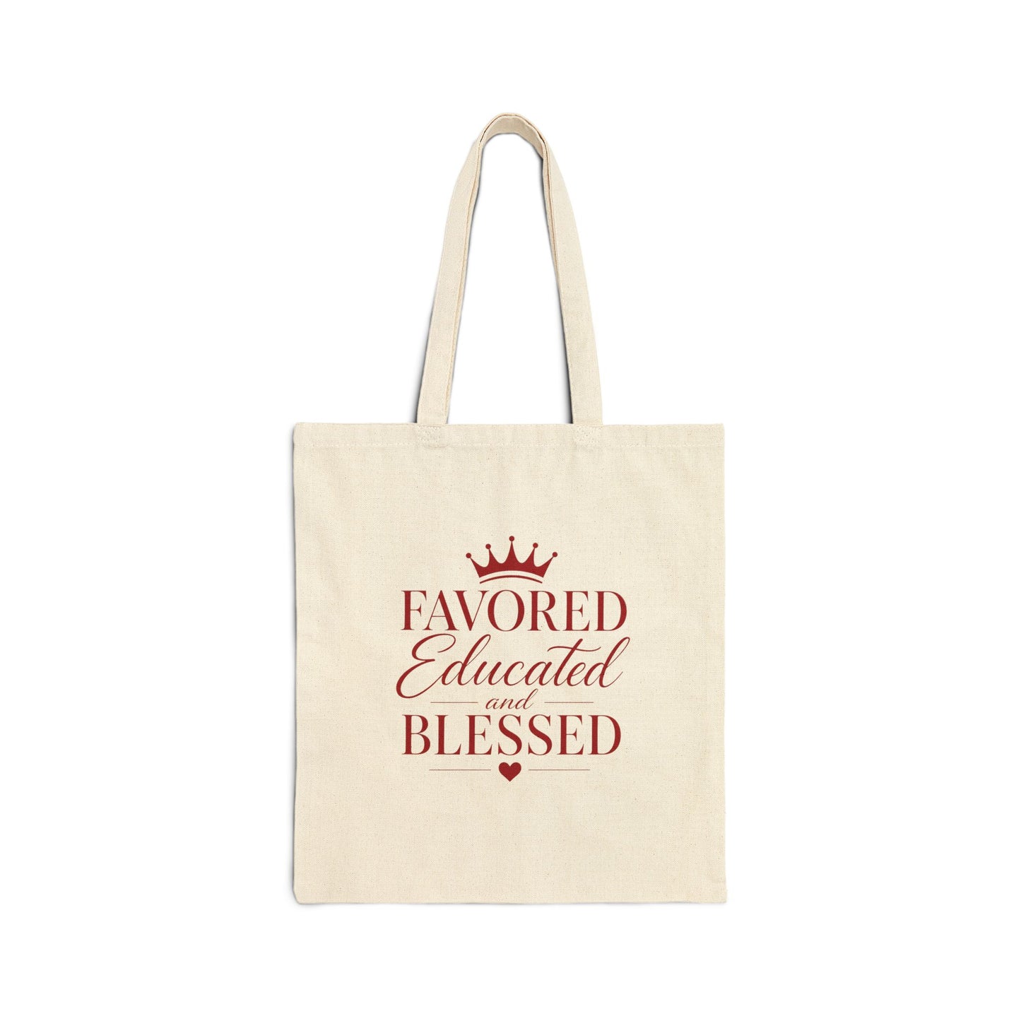 Favored Educated and Blessed Tote — Red White