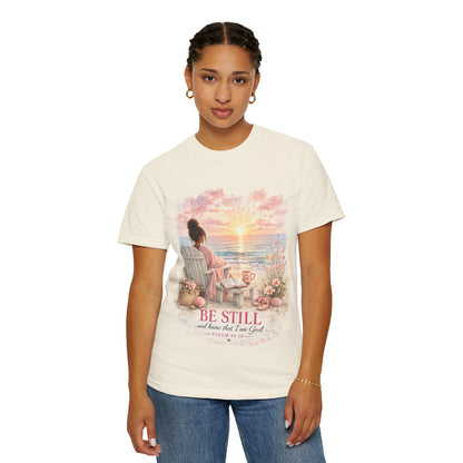 Comfort Colors® Colorful Jesus Shirt Design, Be Still Christian Bible Verse Tee, Everyday Women Church Shirt, Inspiring Christian Gift Ideas