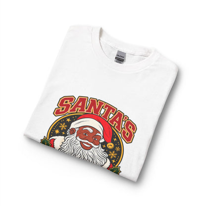 Unisex Christmas Shirt, Santa's Favorite Long Sleeve Shirt, Black Santa Pajama Shirt, Family Christmas Pajamas, Matching Photo Shirt