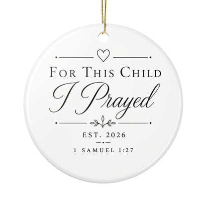 For This Child I Prayed Ornament, First Time Mom Gift, New Mom Gift, Gift for New Mom, New Mommy Gift for First Christmas, 1st Christmas