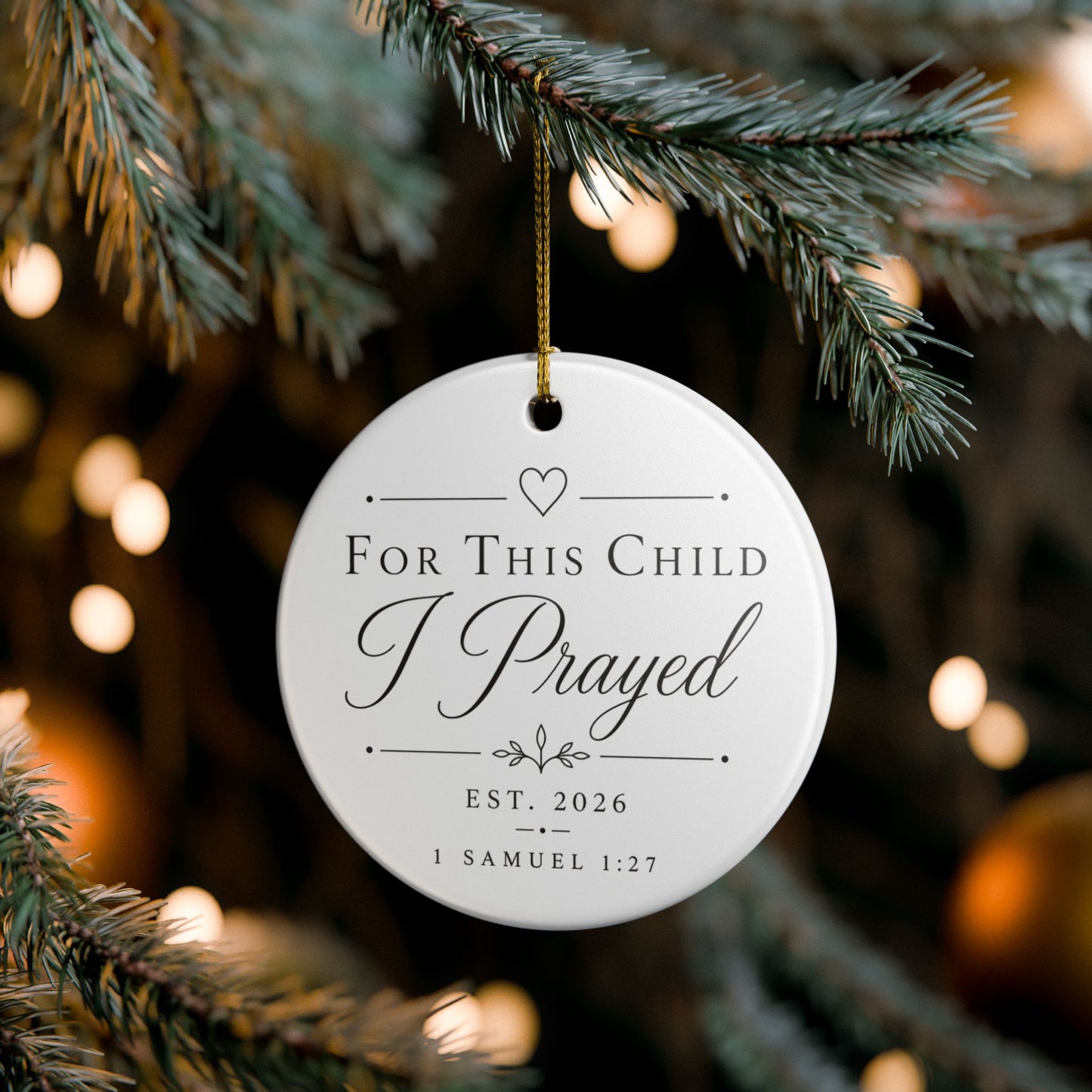 This Child I Prayed Ornament, First Time Mom, New Mom, Gift for New Mom, New Mommy Gift First Christmas, 1st Christmas Rainbow Mom IVF Mom