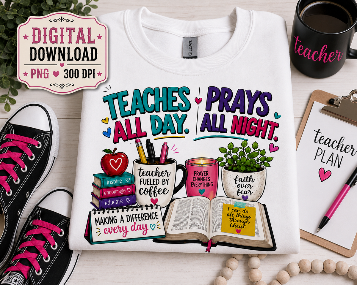 Teach All Day Pray All Night Digital Download
