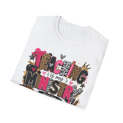 Teaching Is My Ministry Shirt, Leopard Zebra Print Teacher Shirt, Colossians 3:23 Christian Teacher Tee, SLP SLPA Gift Shirt