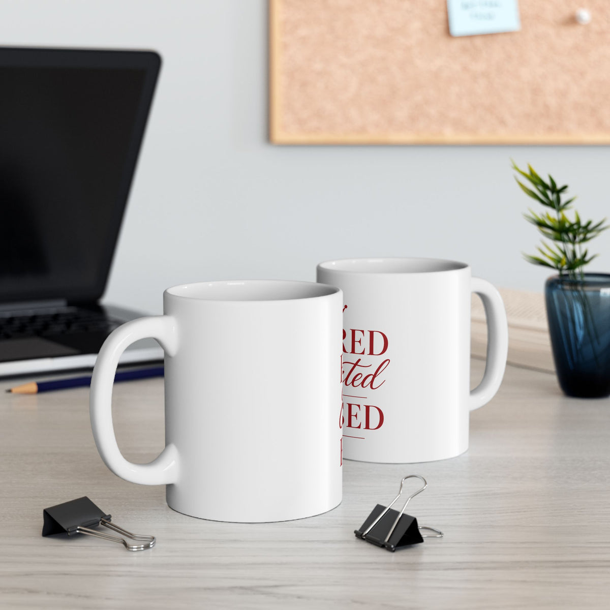 Favored Educated and Blessed Mug  Red White