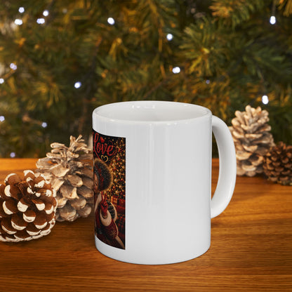 Black Love Mug Mr and Mrs Black Santa Claus Selfie Christmas Coffee Cup Black Couple Holiday Gift African American Santa Mrs Claus Mug