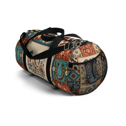 Walking By Faith Tripping Constantly Horse *Limited Edition* Duffel Bag, Western Cowgirl Rodeo Weekend Canvas Travel Bag, Horse Getaway Gift