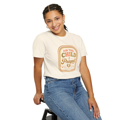Comfort Colors® For This Child I Prayed Shirt Pregnancy Announcement Tee Christian Maternity Shirt Pregnancy Reveal Retro Graphic Tee