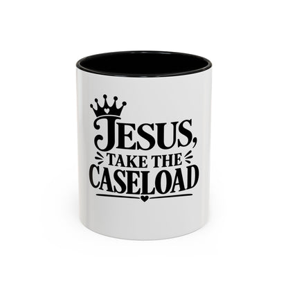 Jesus Take the Caseload Mug | Faith-Based Social Worker Gift | Christian Case Manager Coffee Cup | Caseworker Appreciation Mug