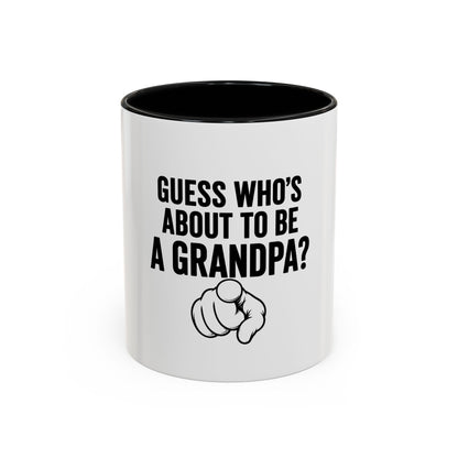 New Grandpa Reveal Mug Guess Whos About To Be A Grandpa Baby Coming Soon Pregnancy Announcement Gift For Papa First Time Grandpa Cup