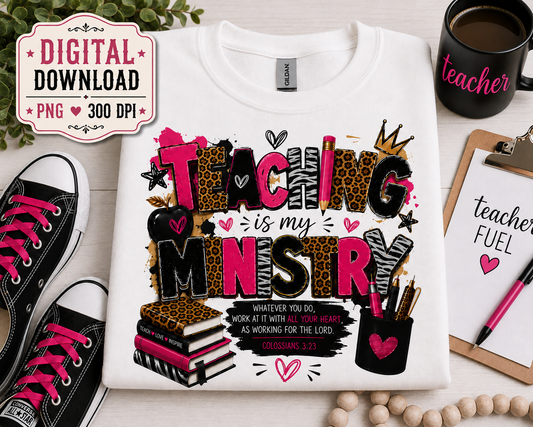 Leopard Teaching Is My Ministry Digital Download
