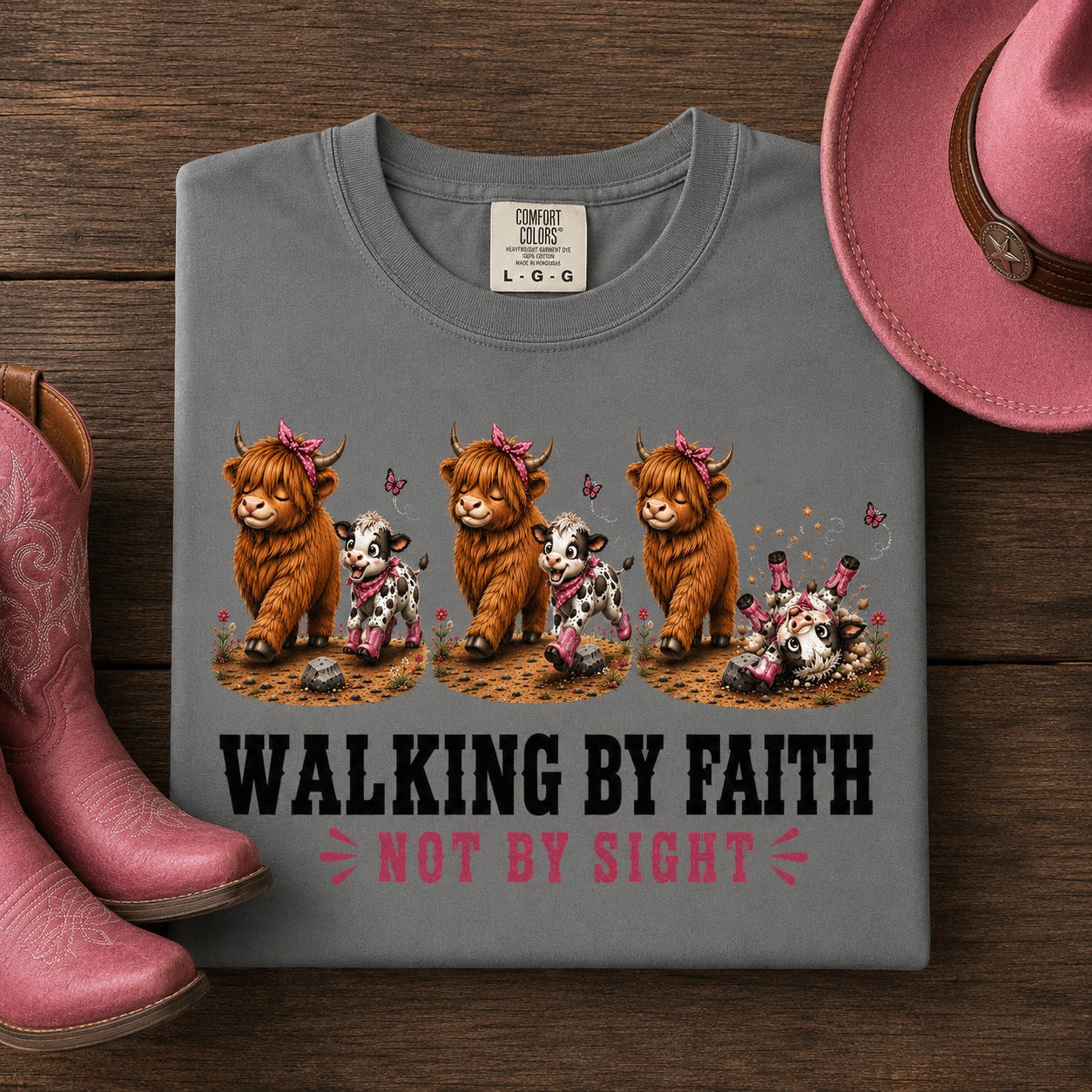 Walk By Faith Not By sight Highland Cow Digital Download